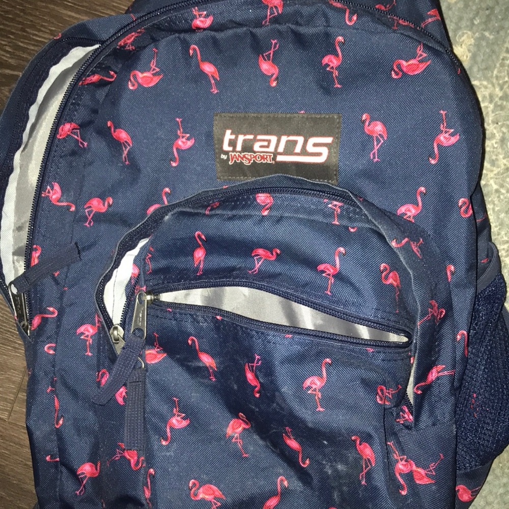 trans flamingo backpack